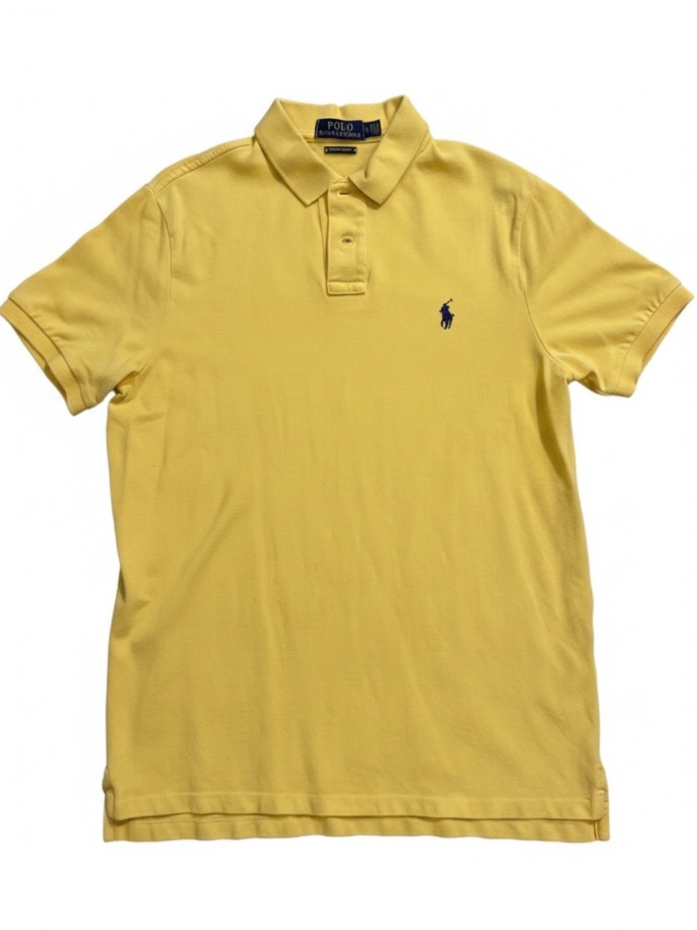Ralph Lauren Yellow Polo Shirt with Navy Pony
